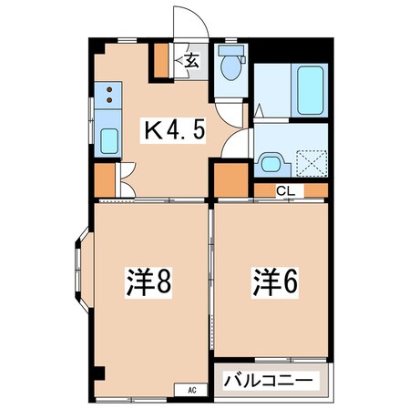 郡山駅 徒歩42分 2階の物件間取画像